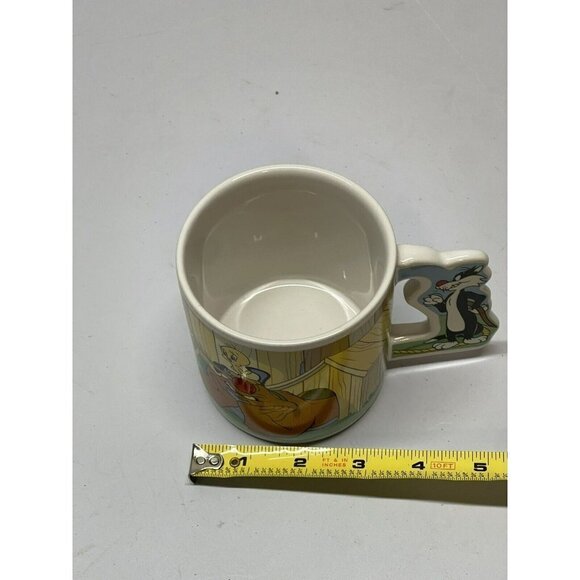 Tweety Bird & Sylvester Handle Coffee Mug Cup Looney Tunes Applause 1988  VTG - Picture 7 of 8
